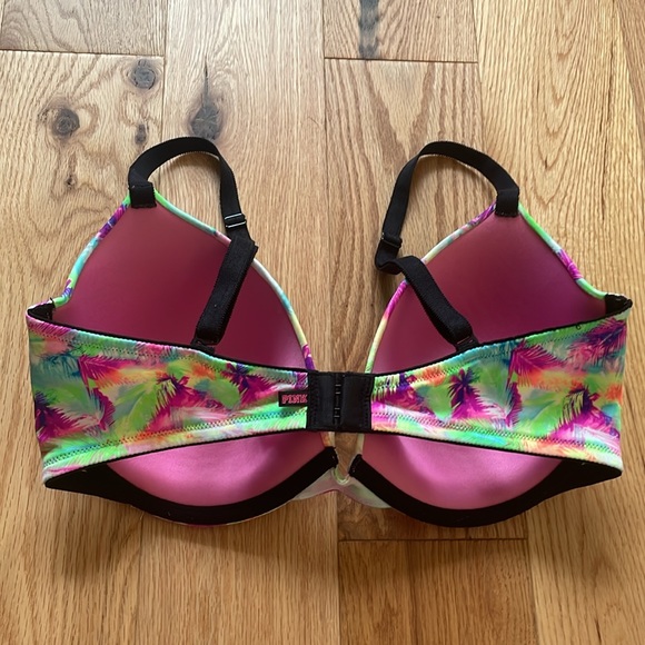 PINK || Palm Tree Demi Wear Everywhere Bra Size 34DD - Picture 5 of 8